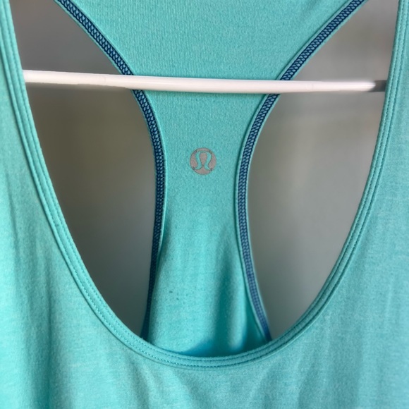 Lululemon razor back tank top. Size medium. Blue/teal color. Great condition! - Picture 3 of 3
